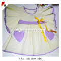 hand embroidered suit dress white&purple 2 pieces